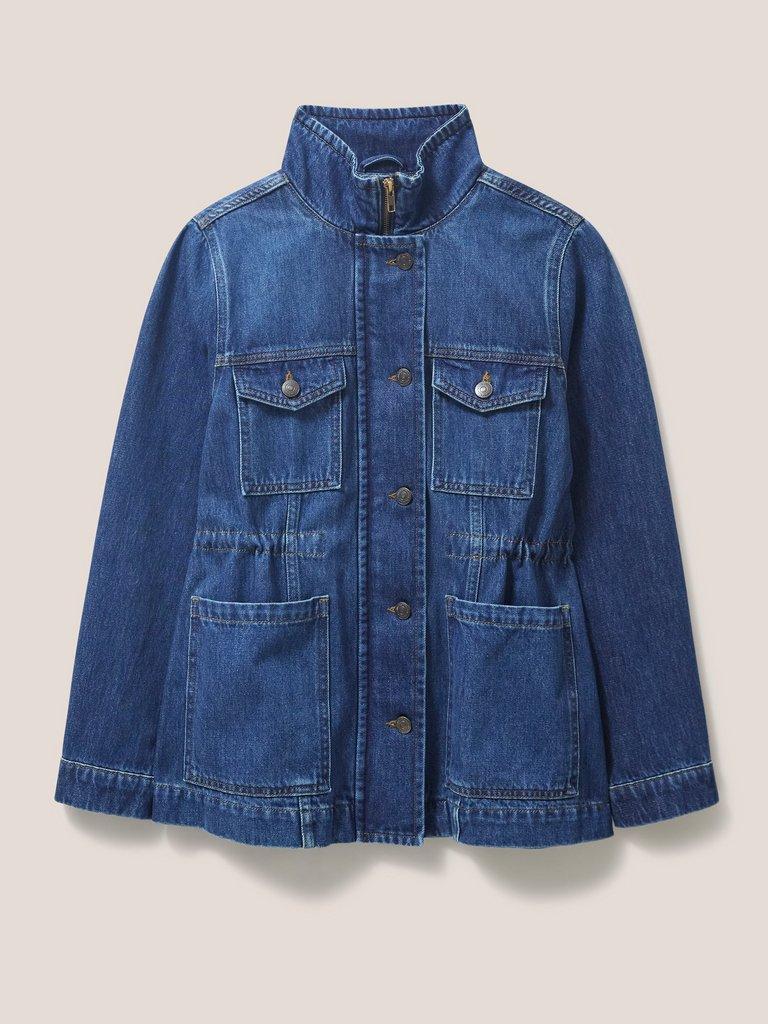 Leighton Denim Jacket in DK DENIM - FLAT FRONT