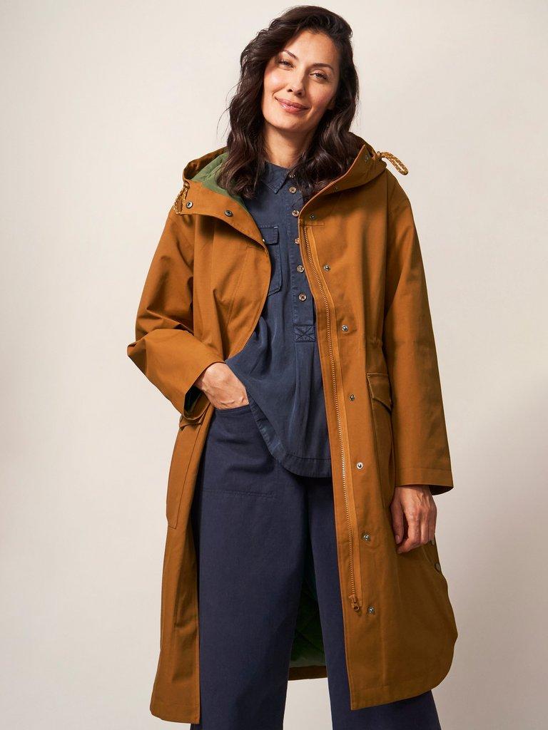 Millie Waterproof Jacket in DARK TAN - MIXED