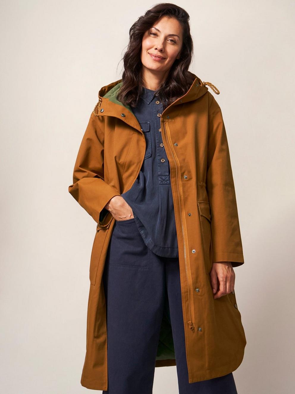 Millie Waterproof Jacket in DARK TAN - MIXED
