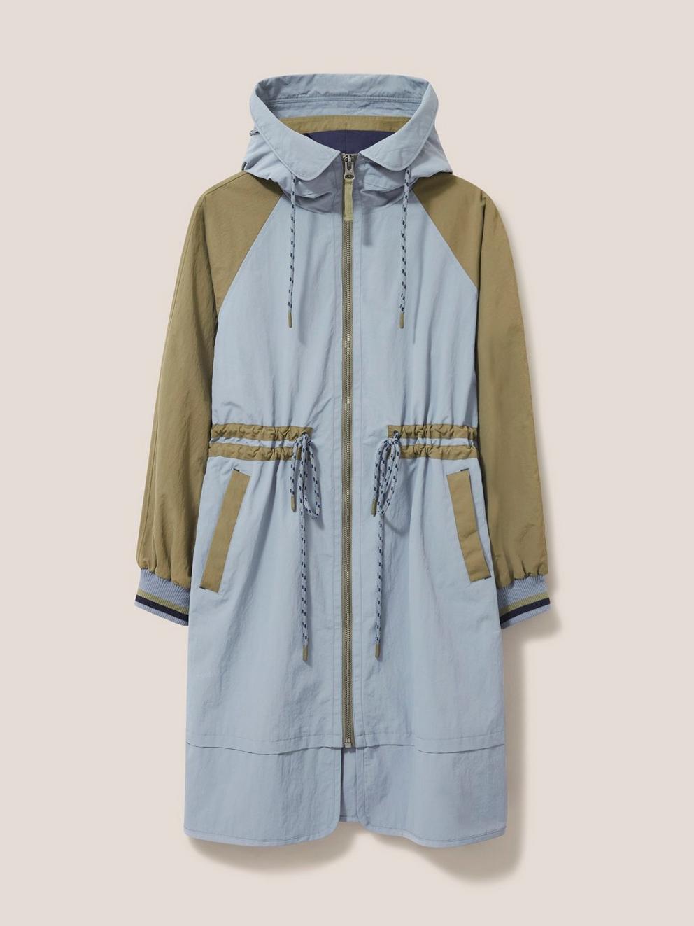 Quinn Parka in BLUE MLT - FLAT FRONT