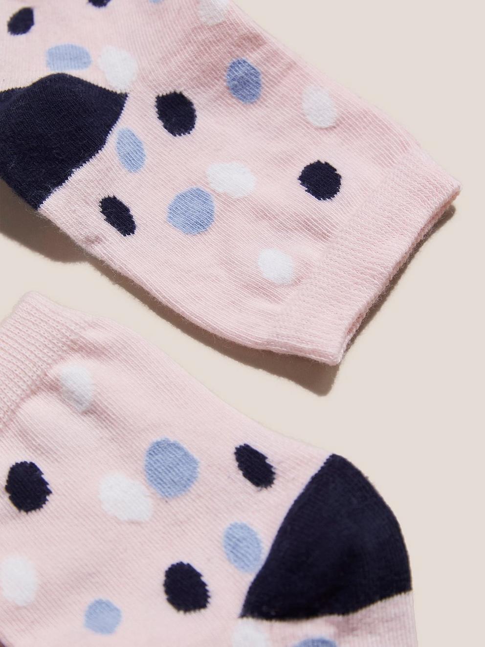 Spot Socks in PINK MLT - FLAT DETAIL