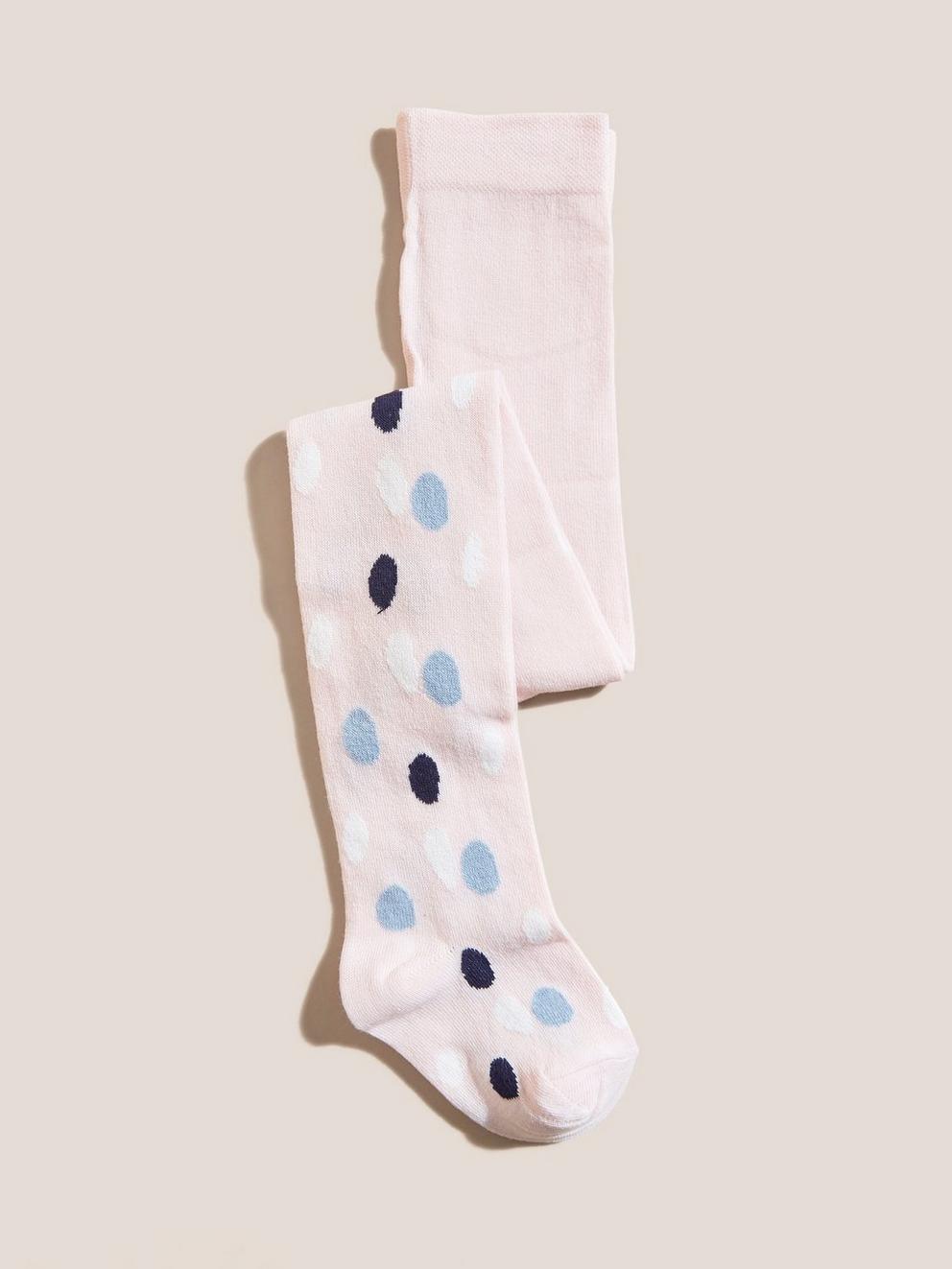 Spot Cotton Tights in PINK MLT - FLAT BACK