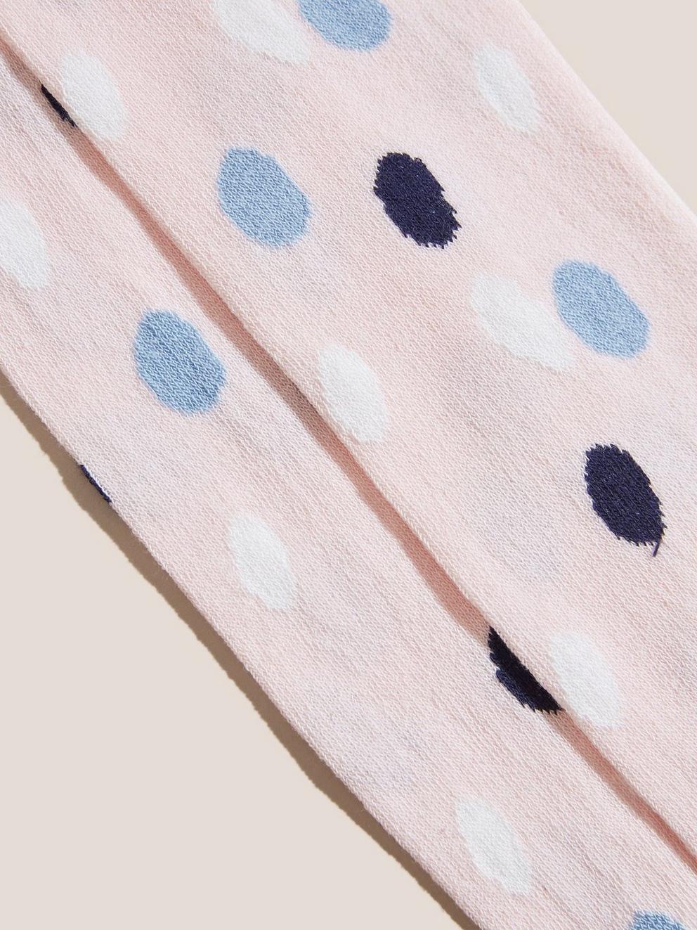 Spot Cotton Tights in PINK MLT - FLAT DETAIL