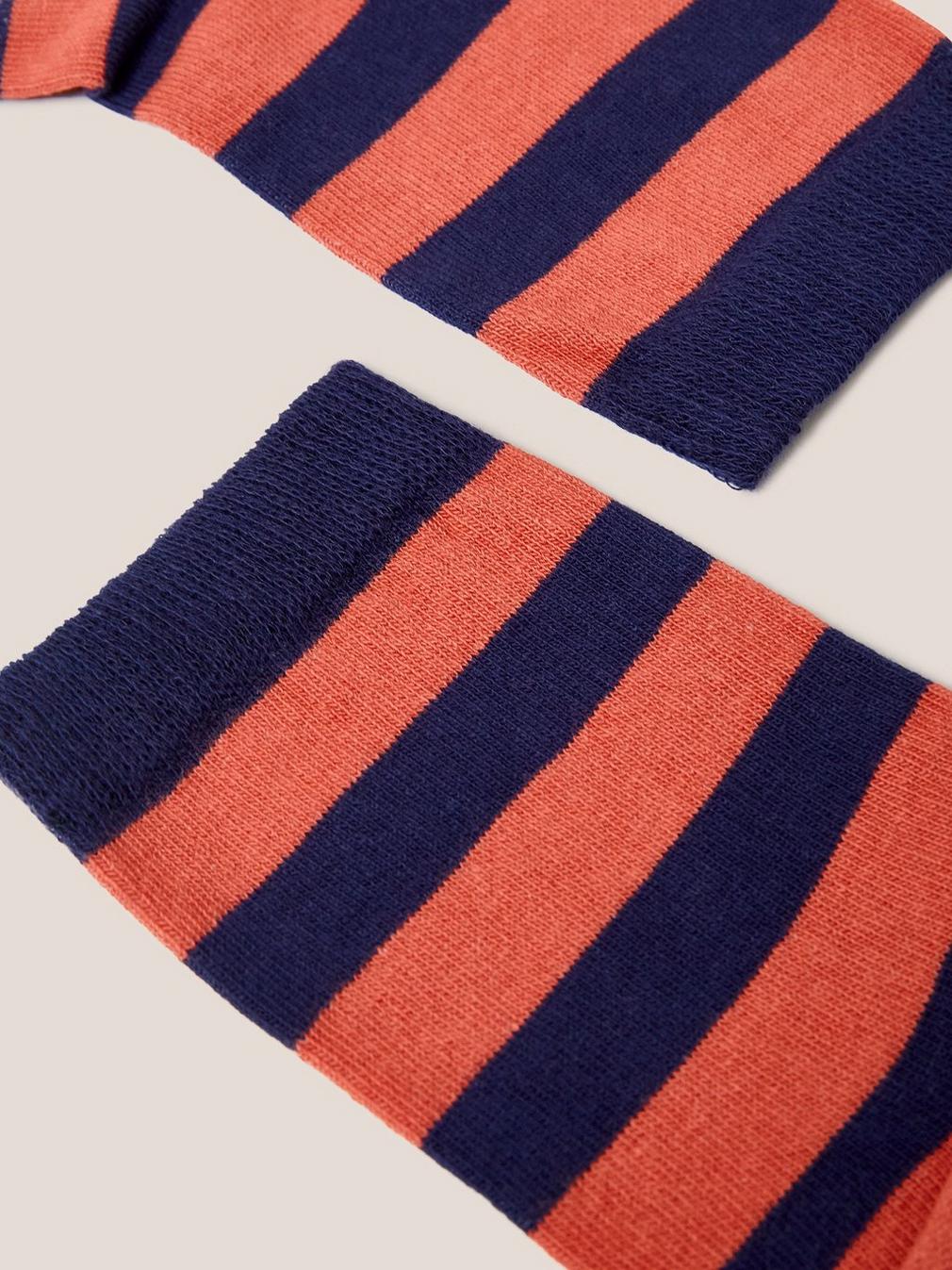 Fox Socks in ORANGE MLT - FLAT DETAIL