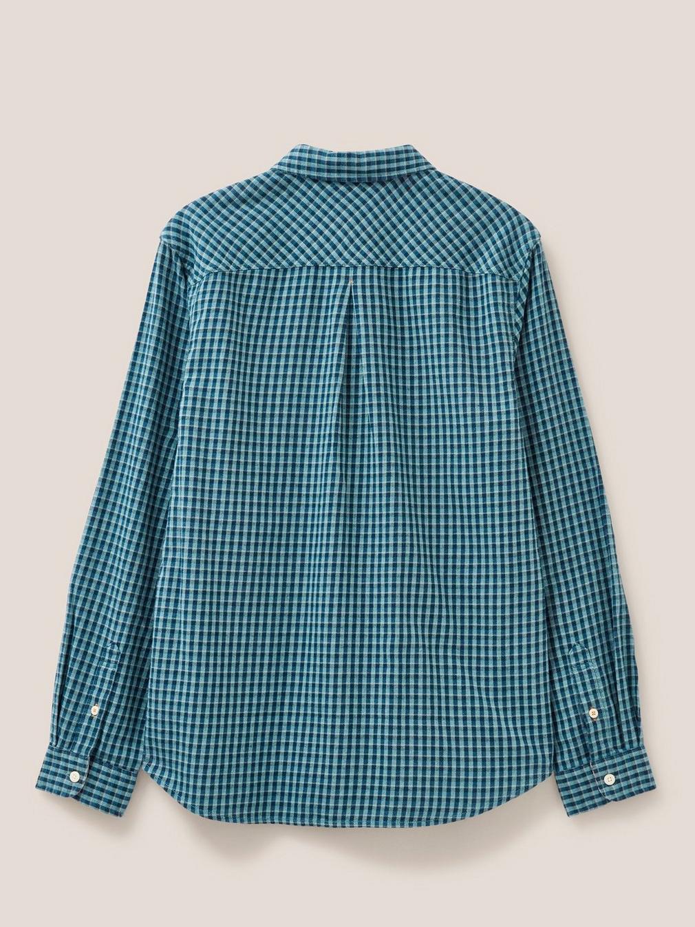 Westlake Gingham Shirt in MINT GREEN - FLAT BACK