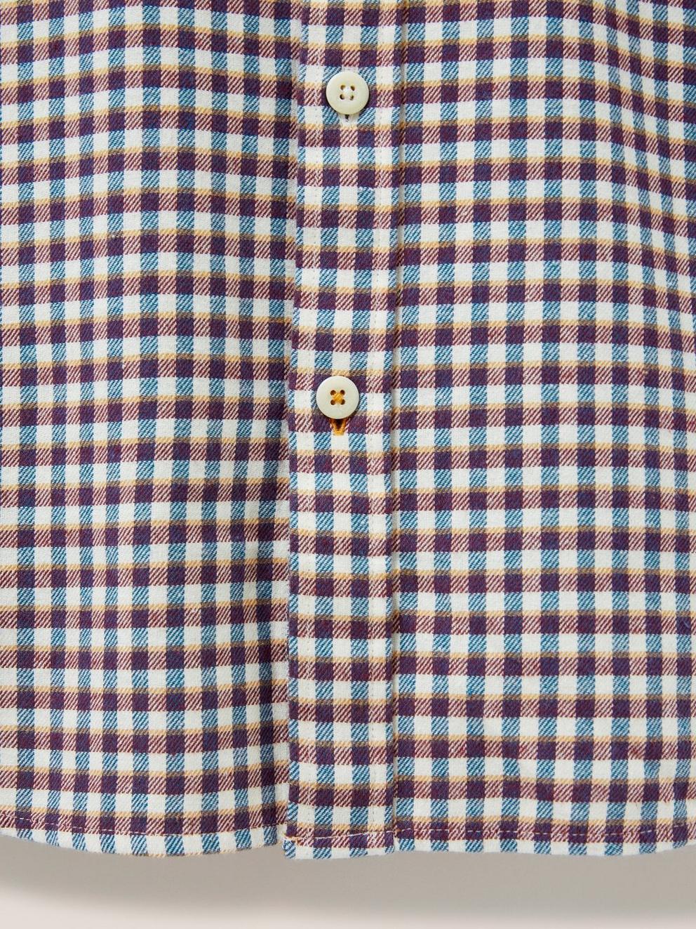 Westlake Gingham Shirt in RED MLT - FLAT DETAIL