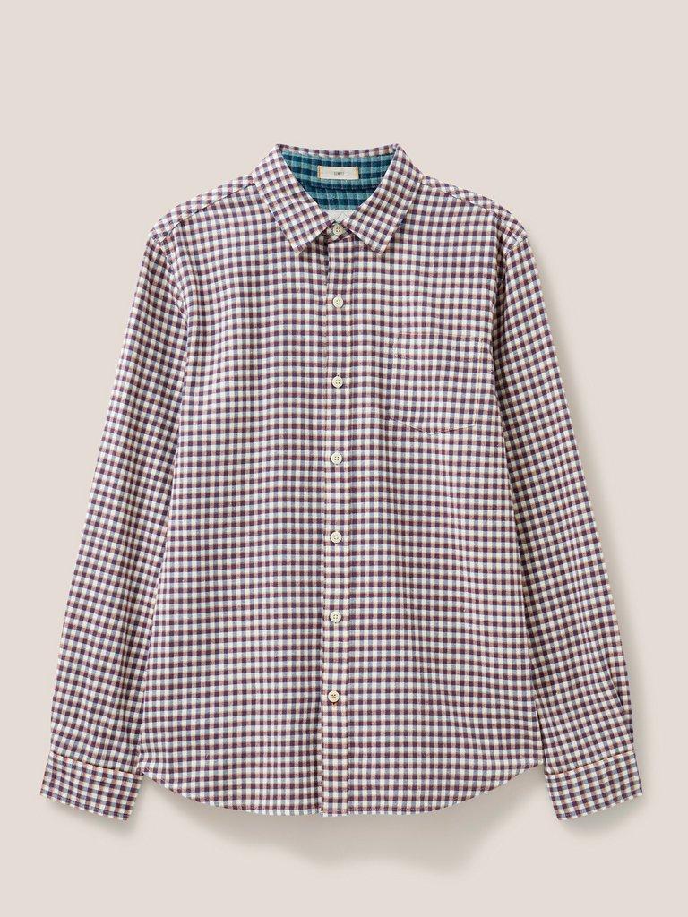 Westlake Gingham Shirt in RED MLT - FLAT FRONT