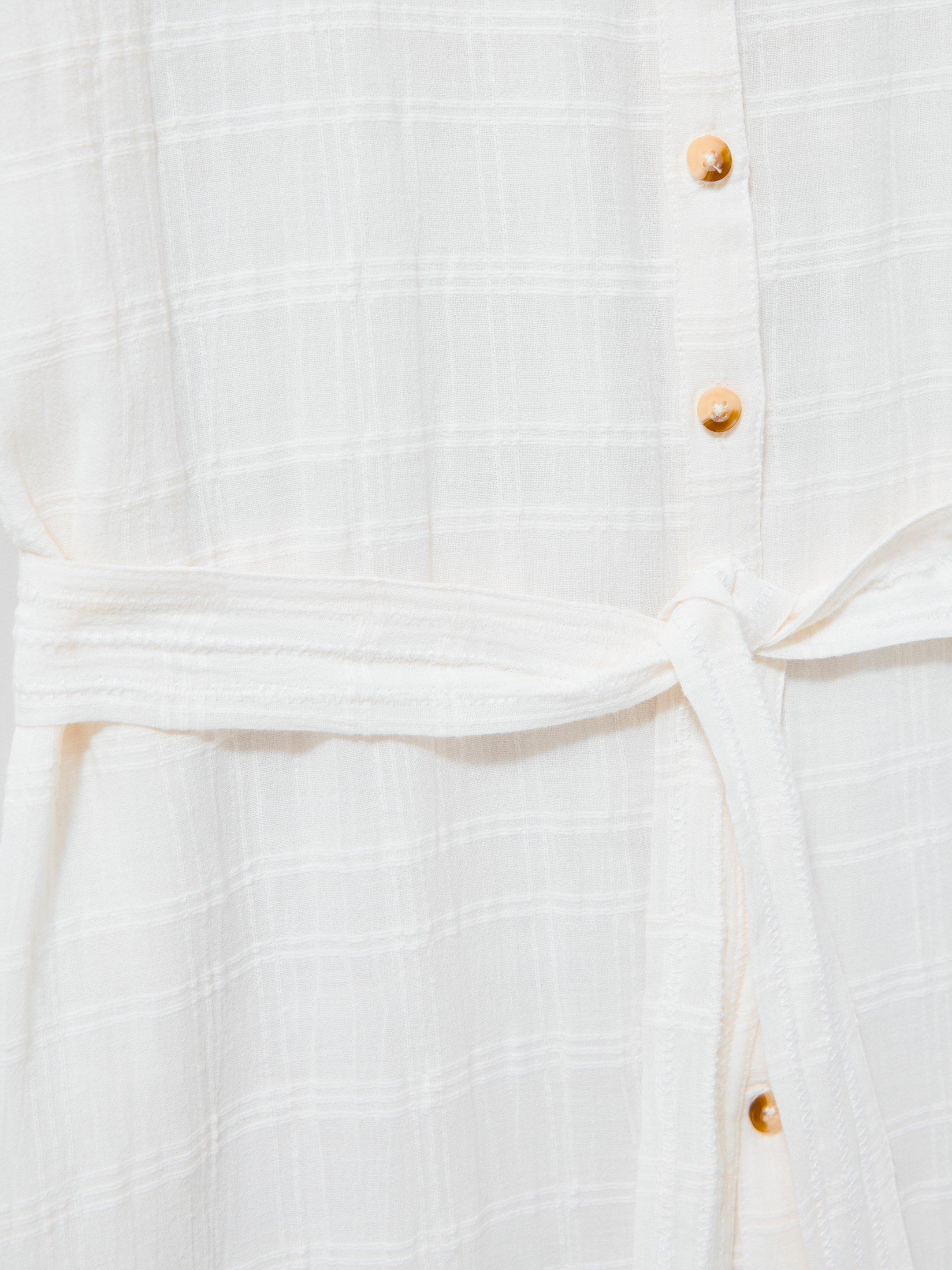 Devin Shirt Dress in IVORY MLT - FLAT DETAIL
