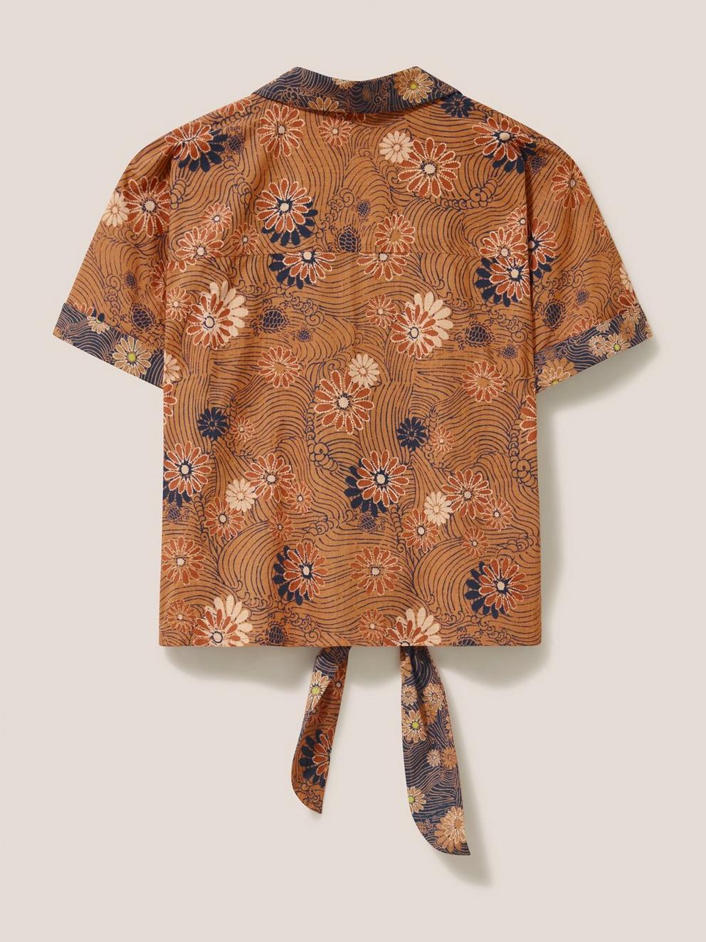 Paige Printed Top in ORANGE PR - FLAT BACK