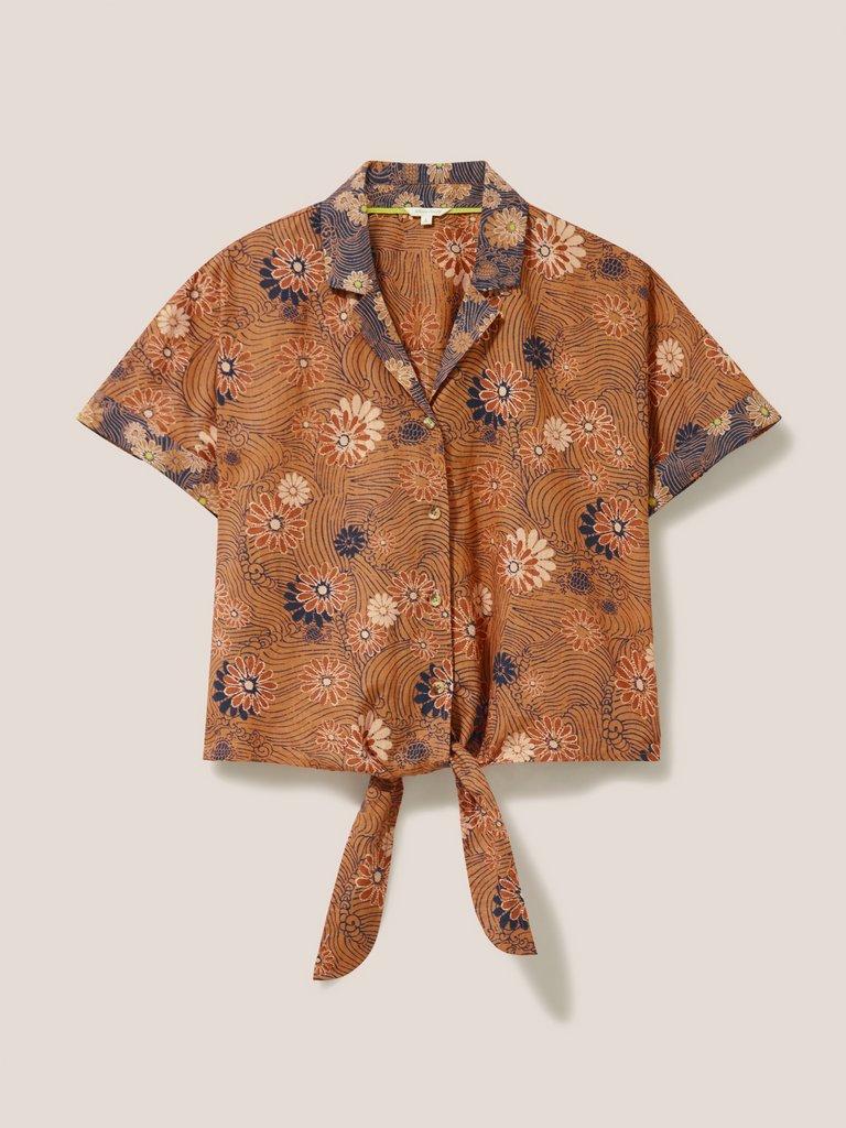 Paige Printed Top in ORANGE PR - FLAT FRONT