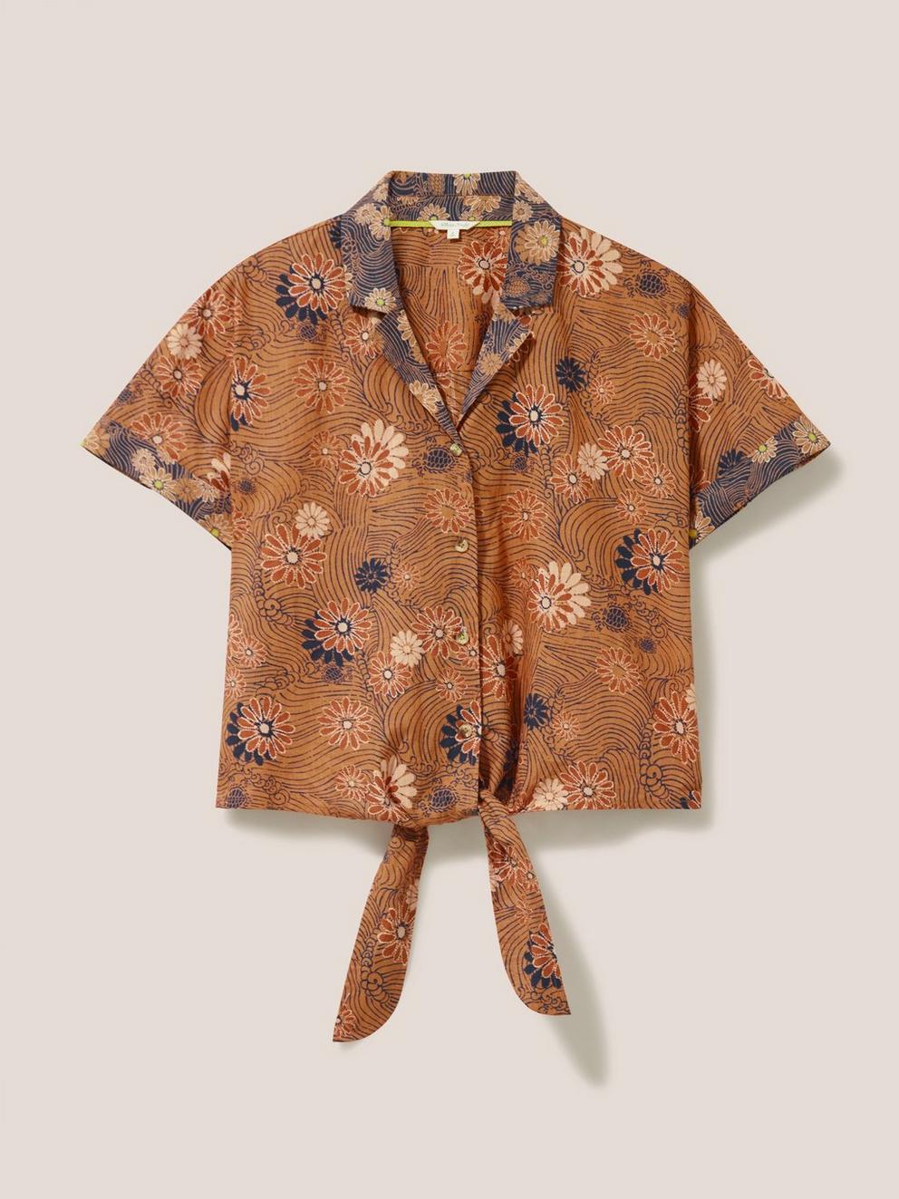 Paige Printed Top in ORANGE PR - FLAT FRONT