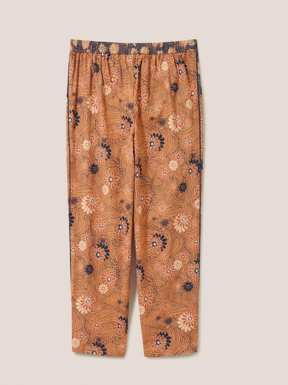 Paige Printed Trouser in ORANGE PR - FLAT BACK