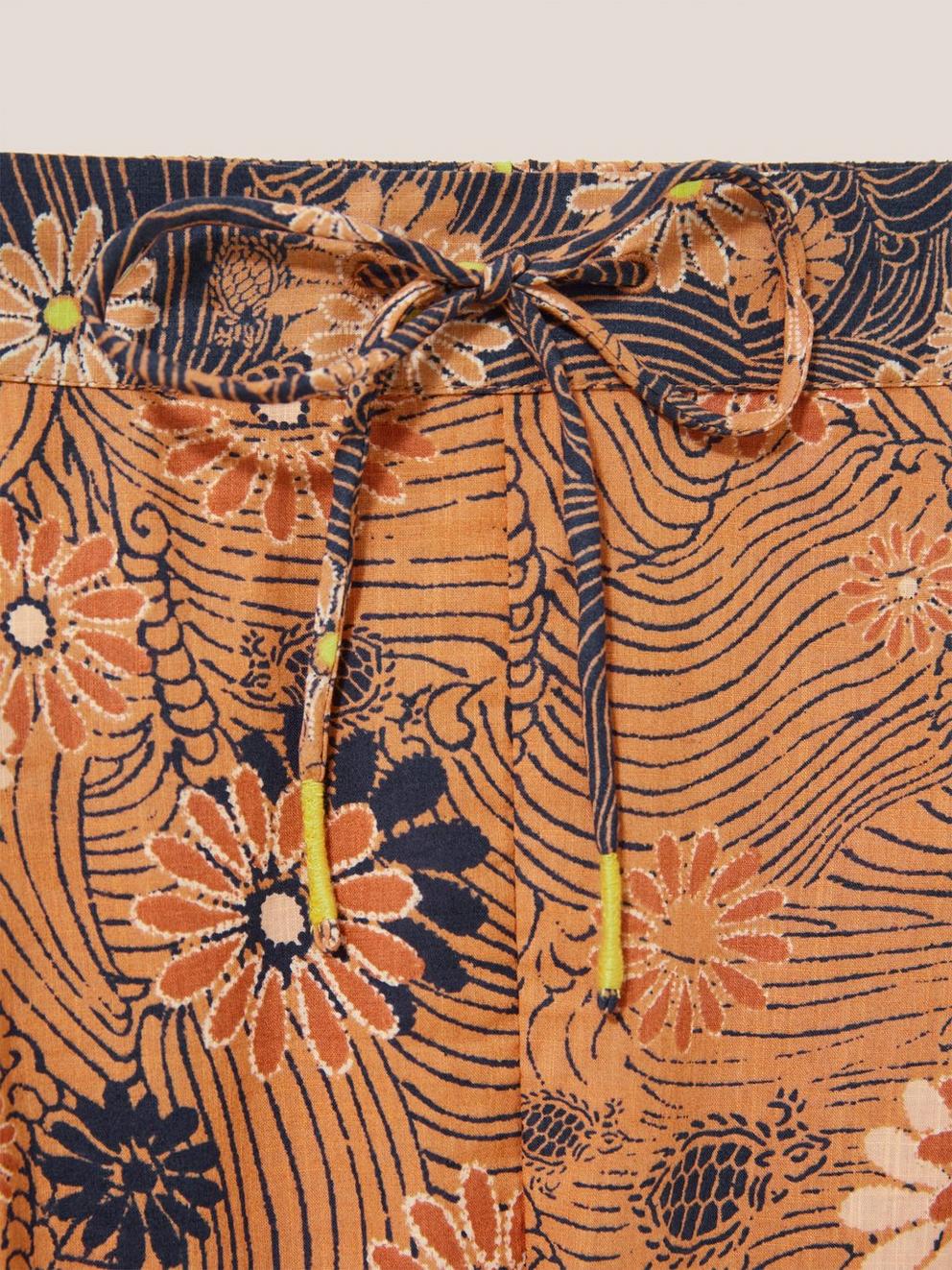 Paige Printed Trouser in ORANGE PR - FLAT DETAIL