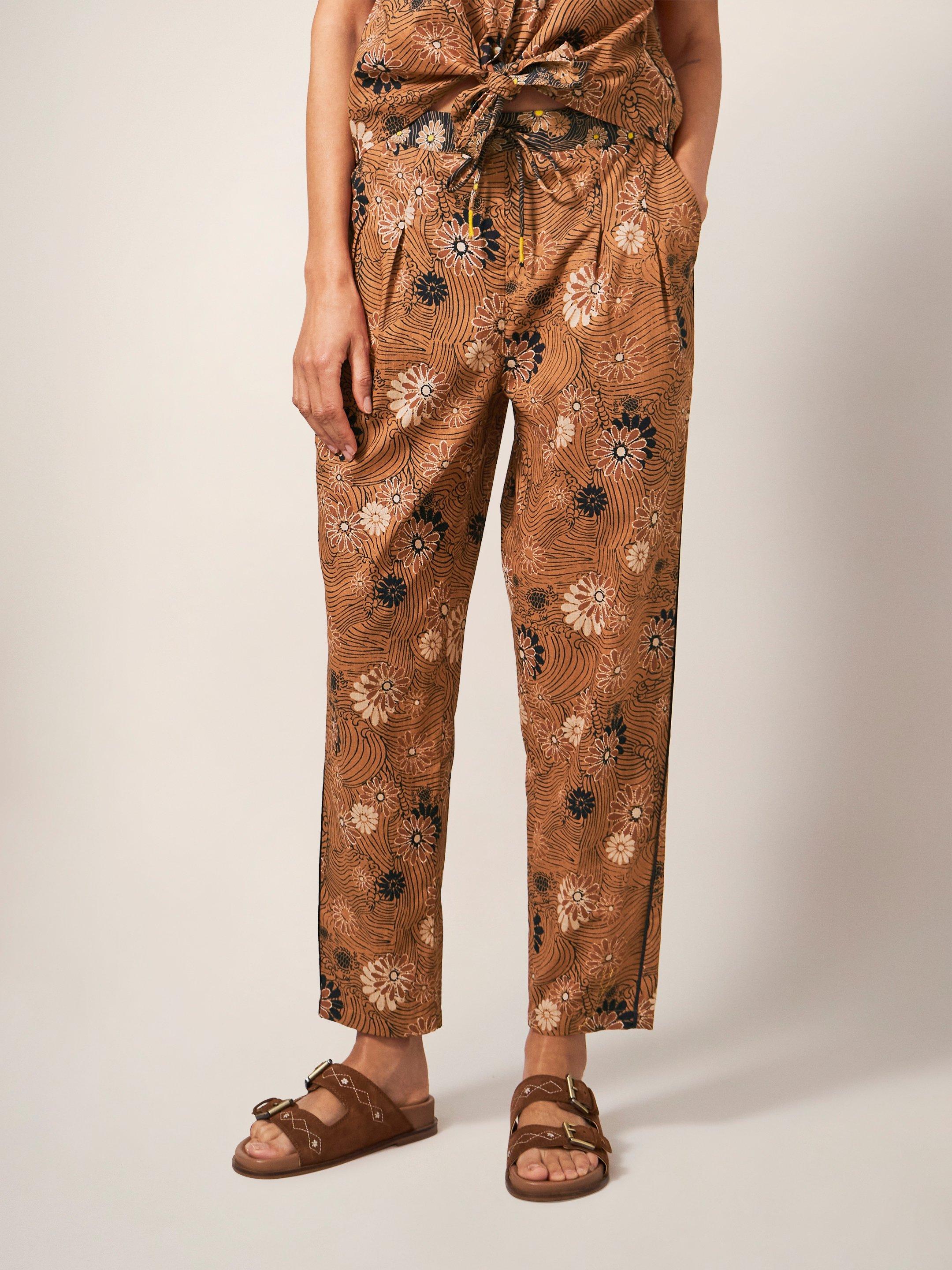 Paige Printed Trouser in ORANGE PR - LIFESTYLE