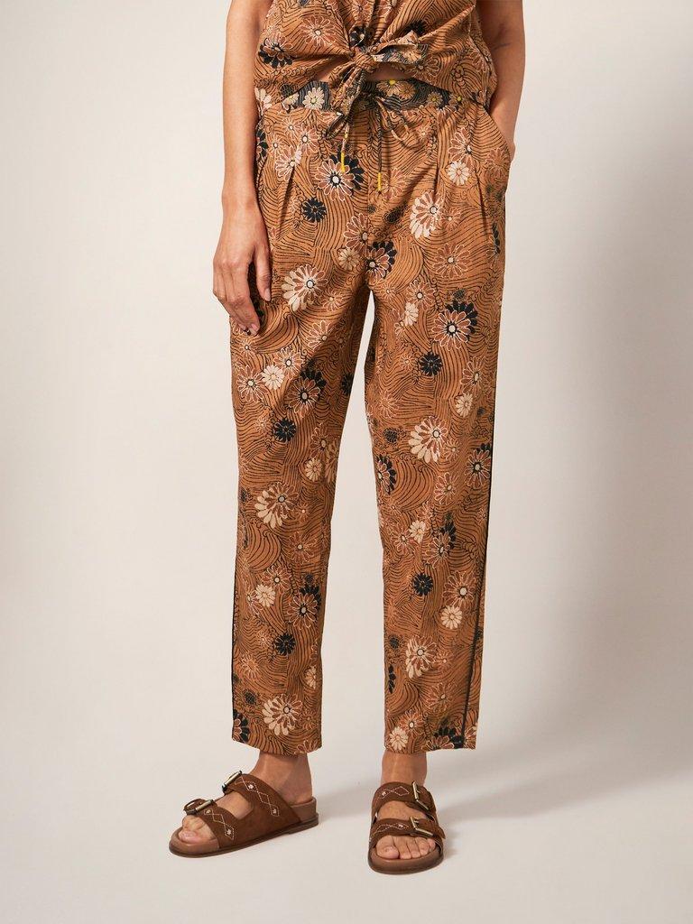 Paige Printed Trouser in ORANGE PR - LIFESTYLE