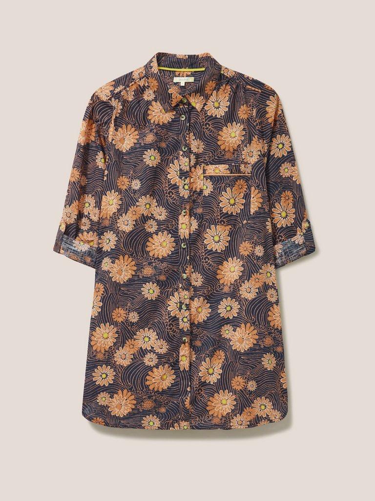 Carrie Longline Shirt in ORANGE PR - FLAT FRONT