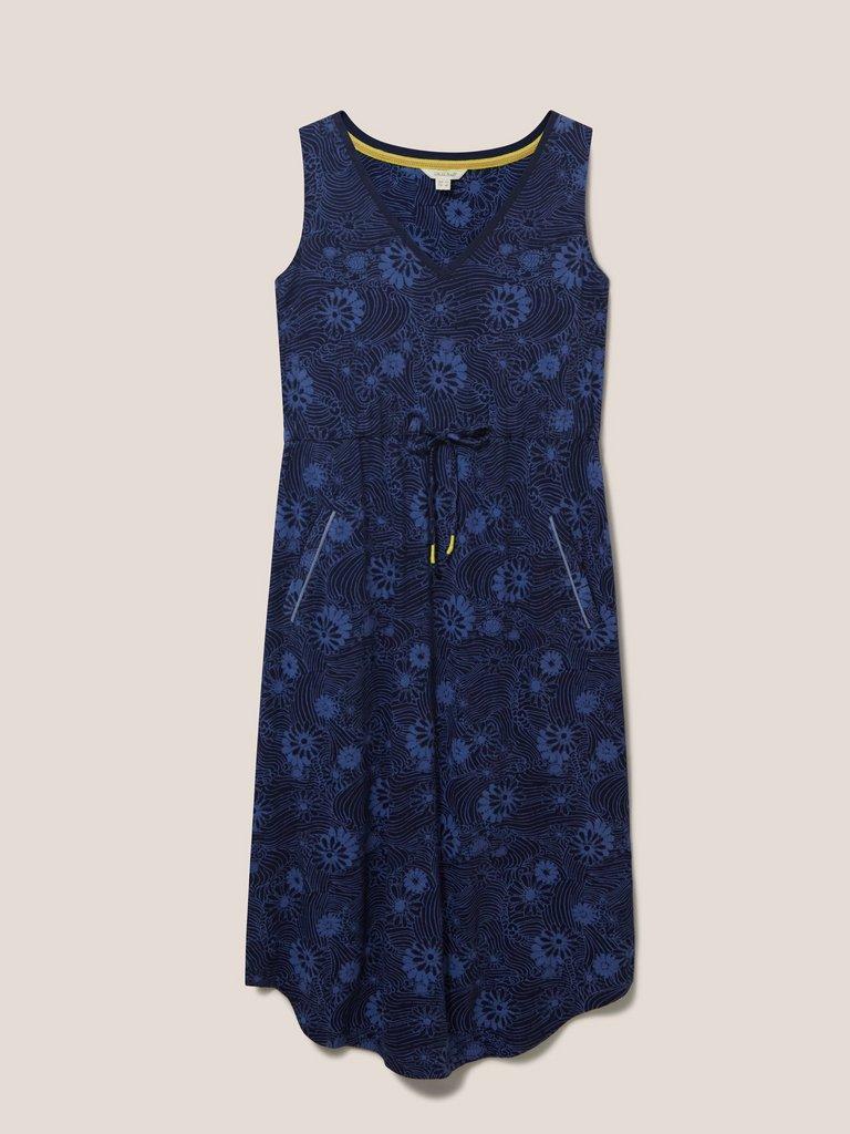 Heidi Jersey Dress in NAVY PR - FLAT FRONT