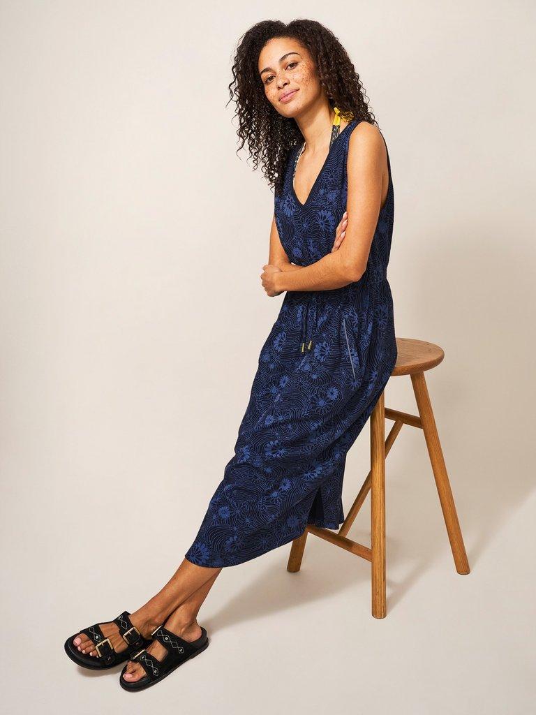 Heidi Jersey Dress in NAVY PR - LIFESTYLE