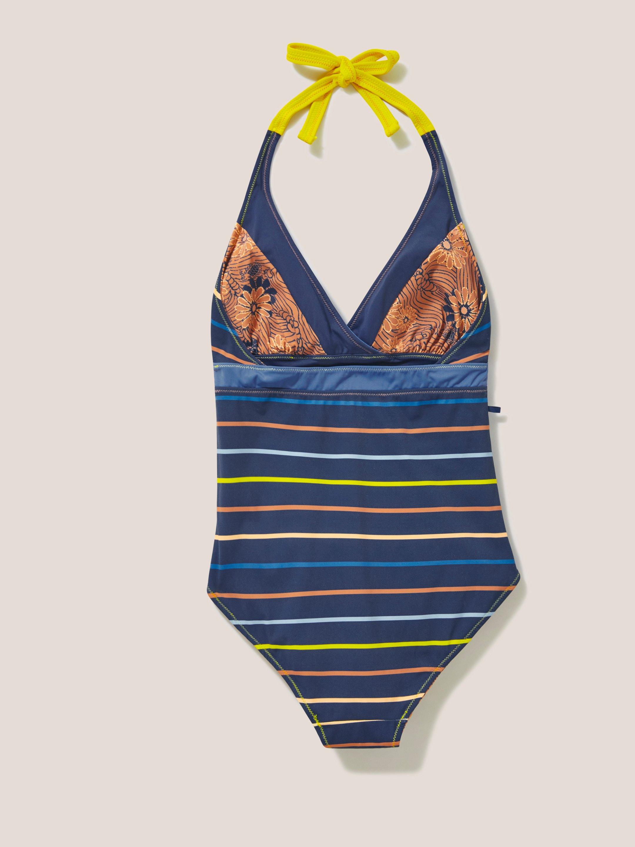 Sunshine Reversible Swimsuit in NAVY PR - FLAT BACK