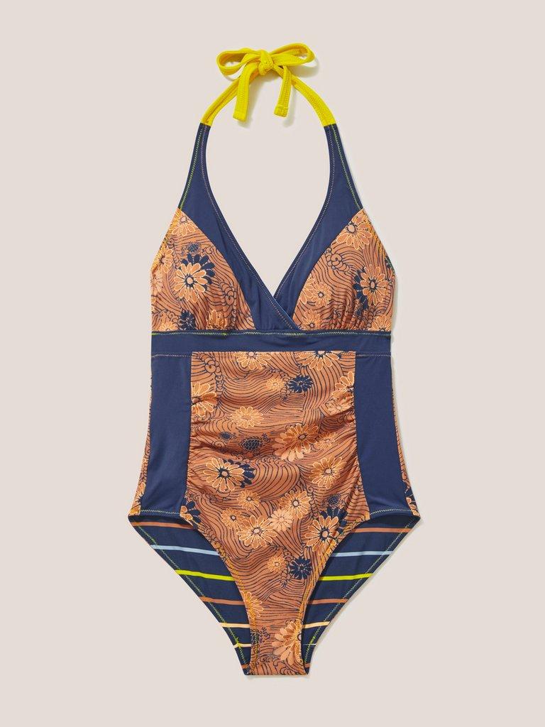 Sunshine Reversible Swimsuit in NAVY PR - FLAT DETAIL