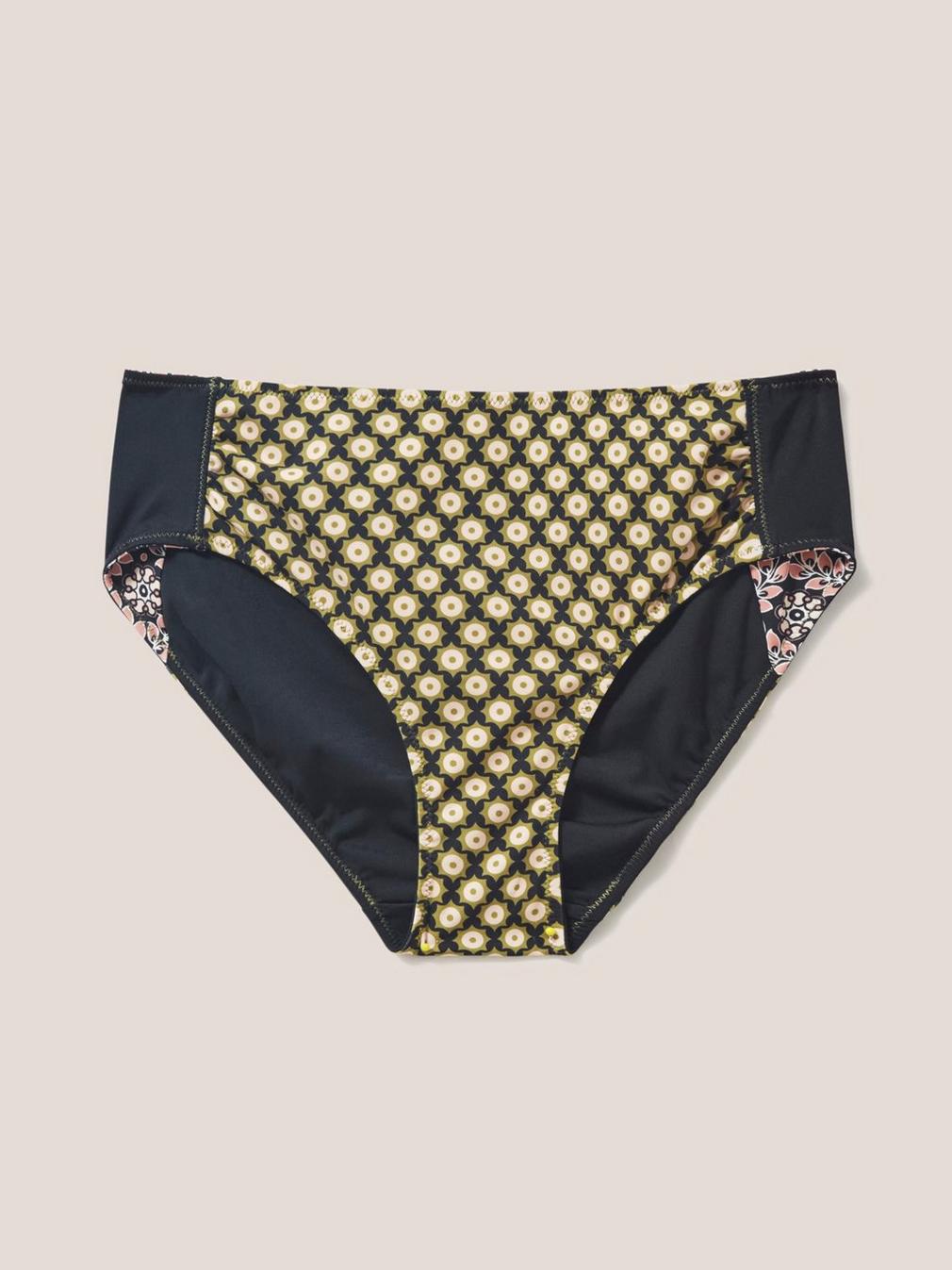 Sunshine Reversible Bottom in BLK MLT - FLAT FRONT