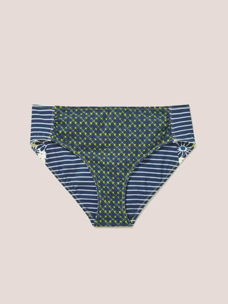 Sunshine Reversible Bottom in NAVY MULTI - FLAT FRONT