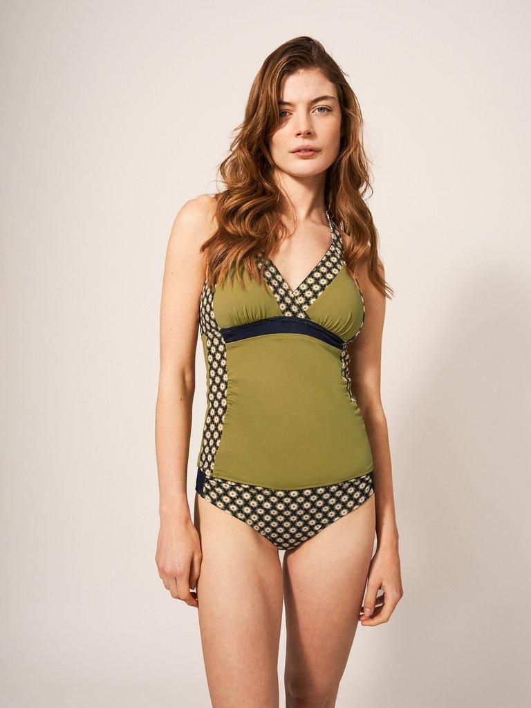 Sunshine Reversible Tankini in BLK MLT - MODEL DETAIL