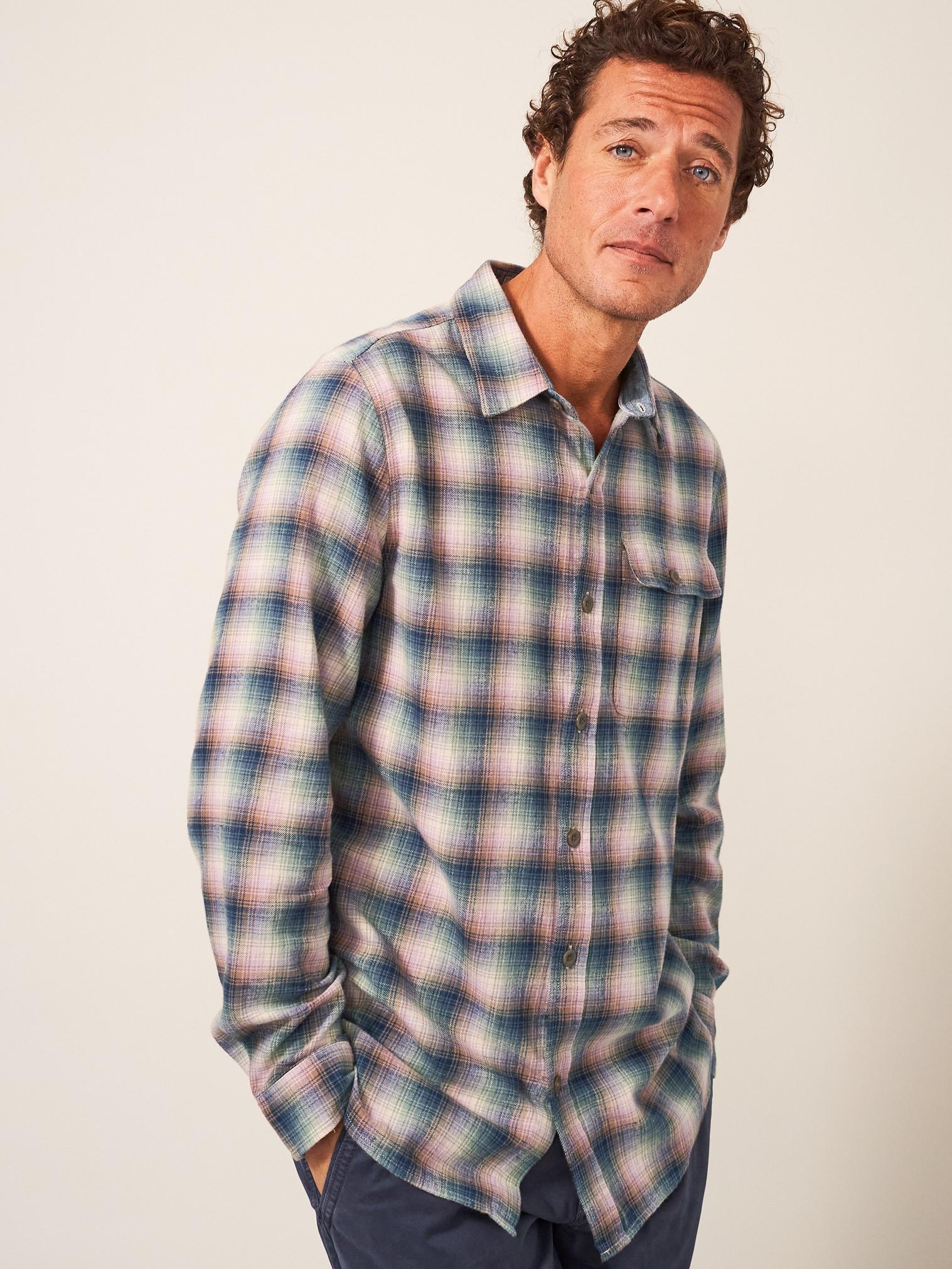 Wallace Check Shirt in DUS PURPLE - LIFESTYLE
