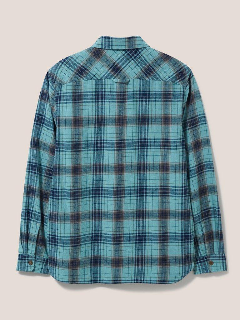 Wallace Check Shirt in MINT GREEN - FLAT BACK