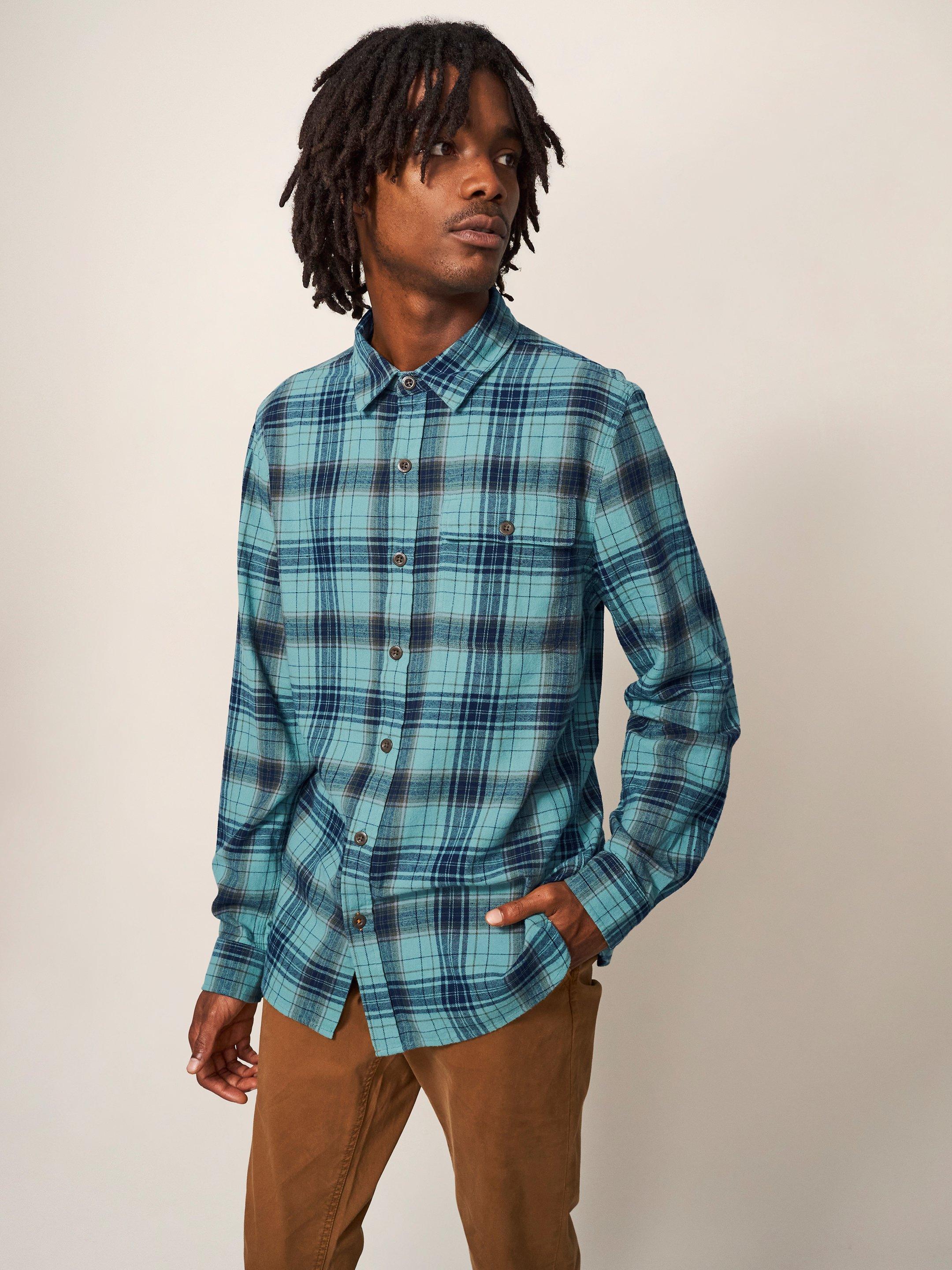 Wallace Check Shirt in MINT GREEN - LIFESTYLE