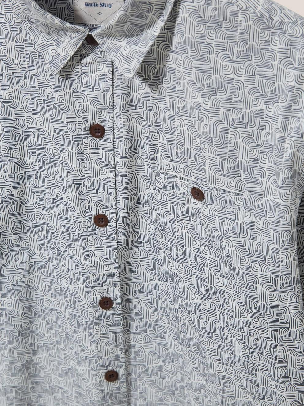 Welch Line Printed Shirt in DARK GREY - FLAT DETAIL