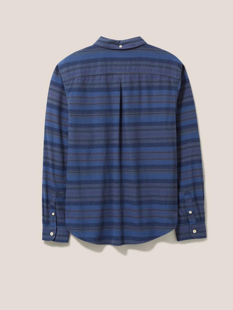 Wilne Stripe Shirt in DARK NAVY - FLAT BACK