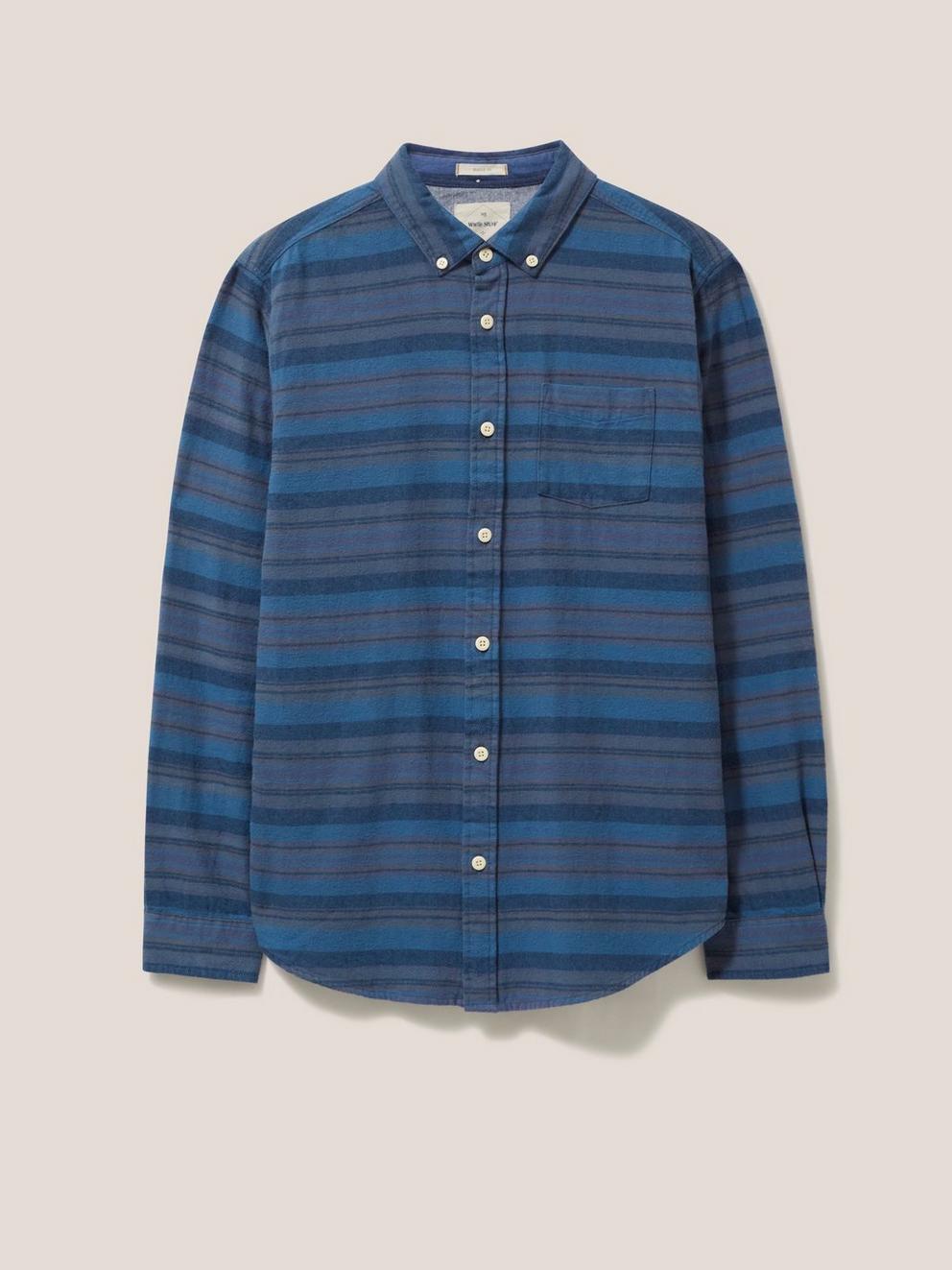 Wilne Stripe Shirt in DARK NAVY - FLAT FRONT