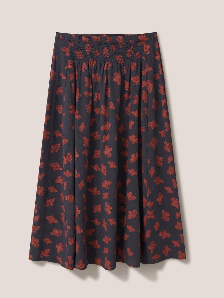 Aubree Midi Skirt in GREY MLT - FLAT BACK