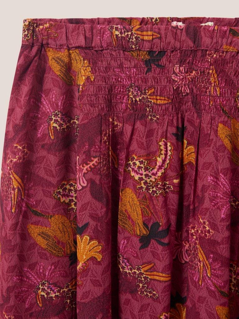 Aubree Midi Skirt in PLUM MLT - FLAT DETAIL