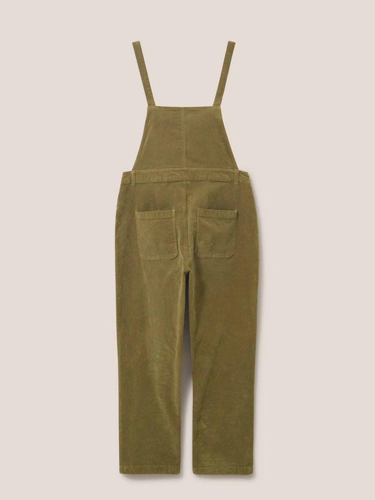 Ella Cord Dungaree in KHAKI GREEN