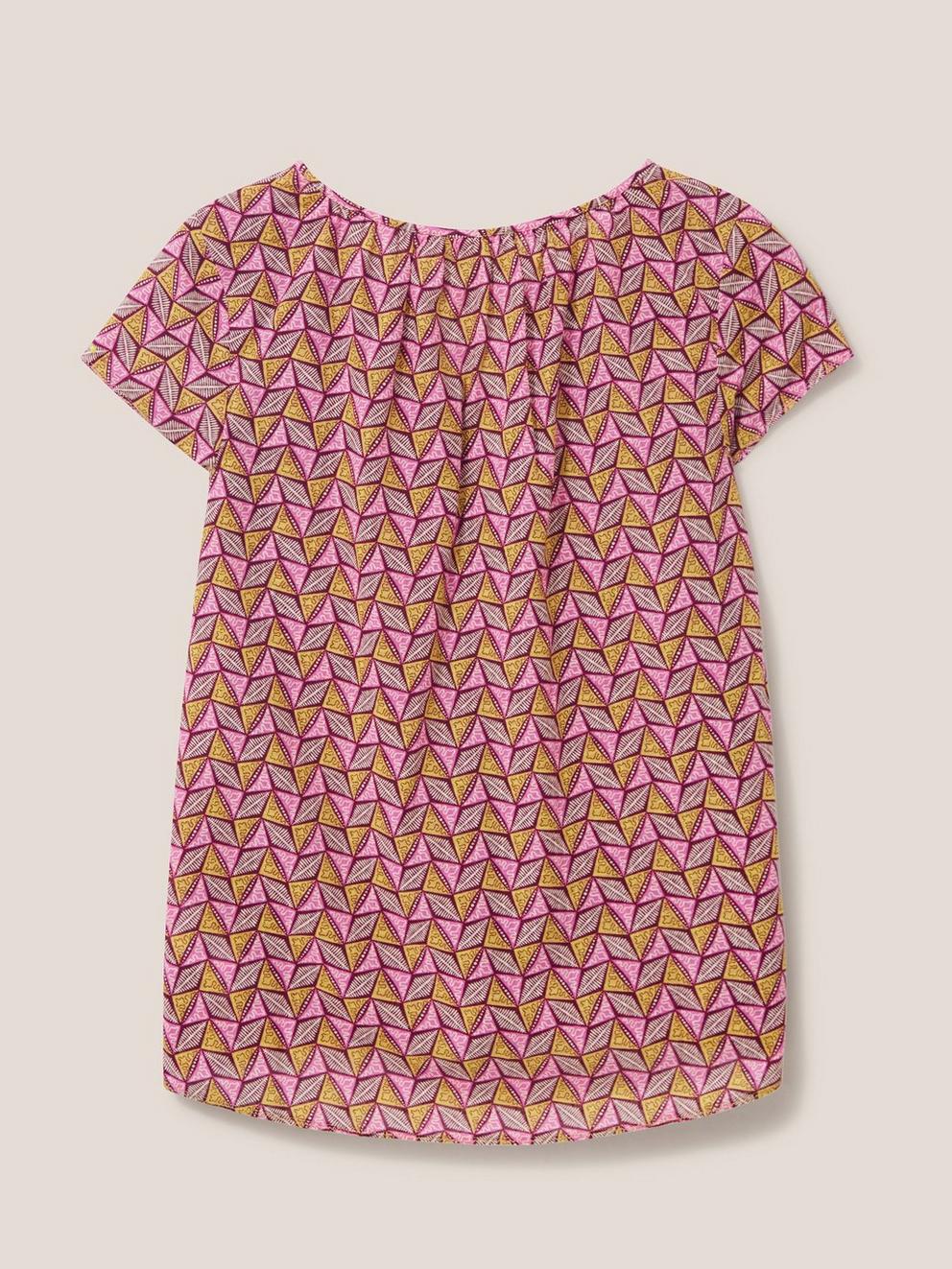 Keri Organic Cotton Top in PLUM MLT - FLAT BACK