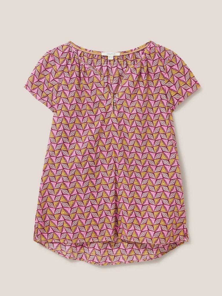 Keri Organic Cotton Top in PLUM MLT - FLAT FRONT