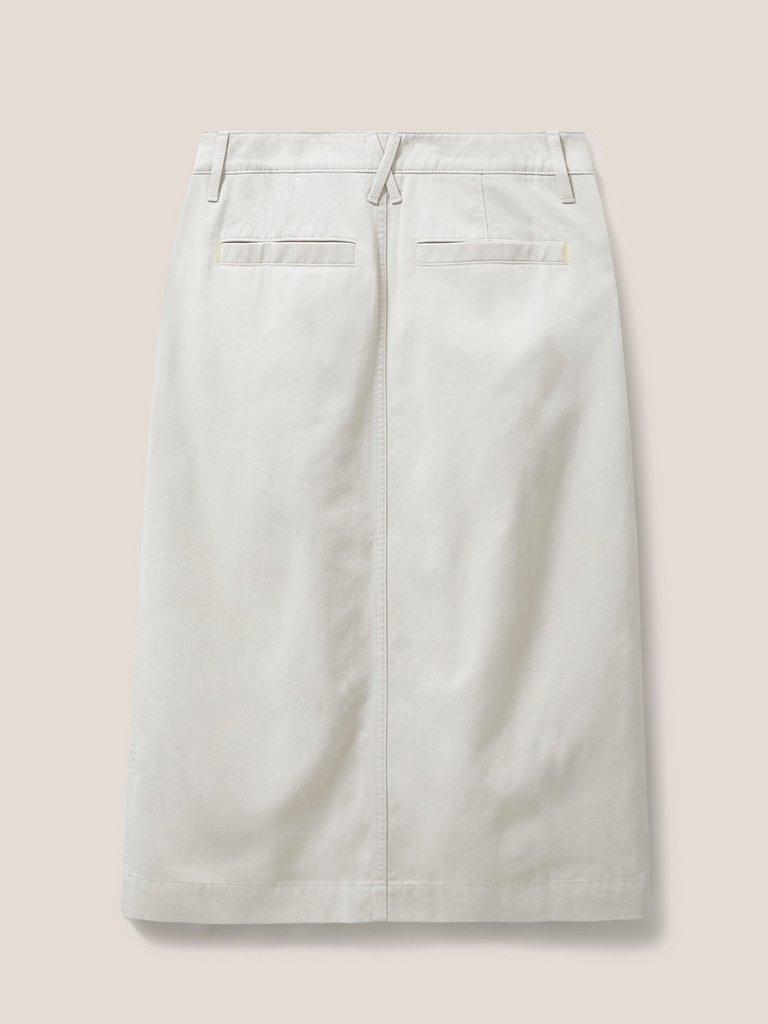 Penny Midi Skirt in MID GREY - FLAT BACK