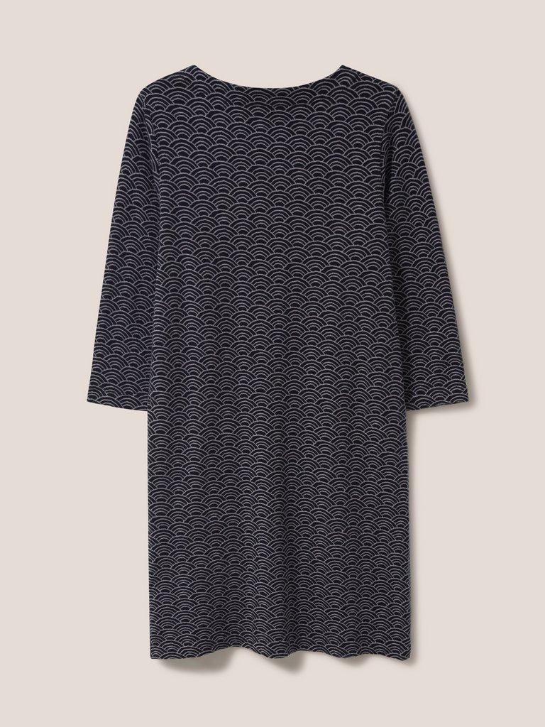 Skye Jacquard Jersey Dress in GREY MLT - FLAT BACK