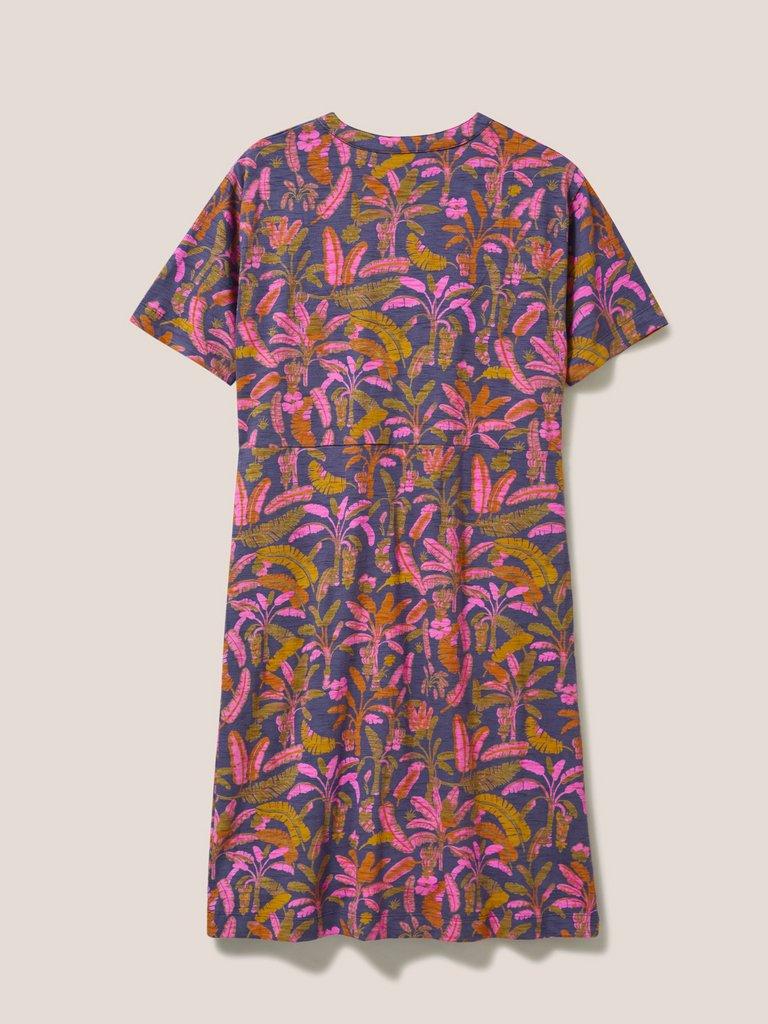 Tammy Cotton Jersey Dress in PURPLE MULTI | White Stuff