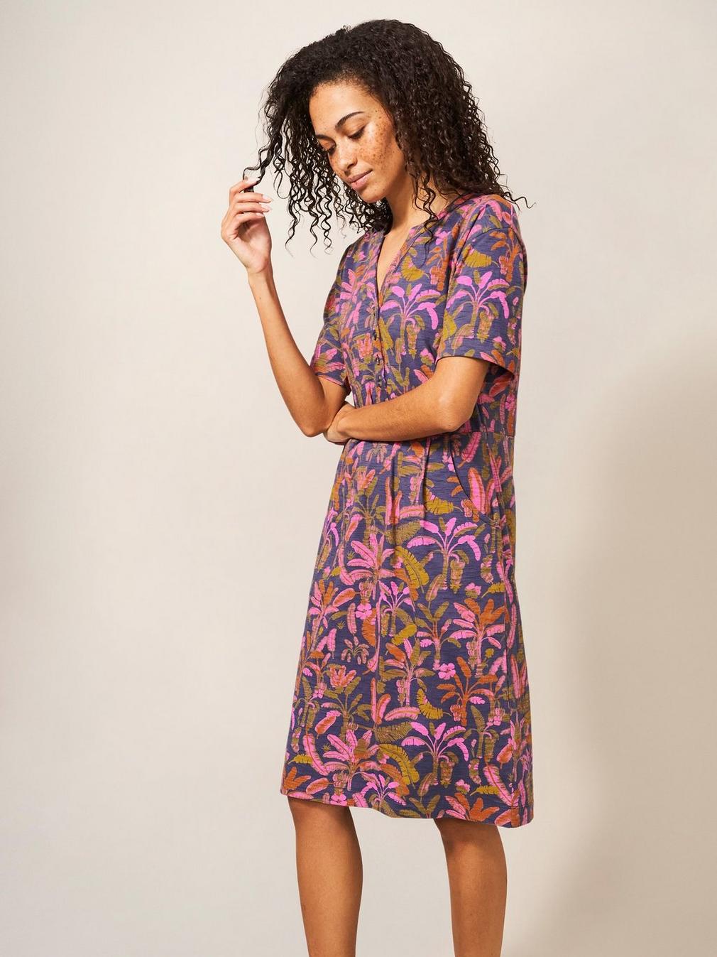 Tammy Cotton Jersey Dress in PURPLE MLT - LIFESTYLE