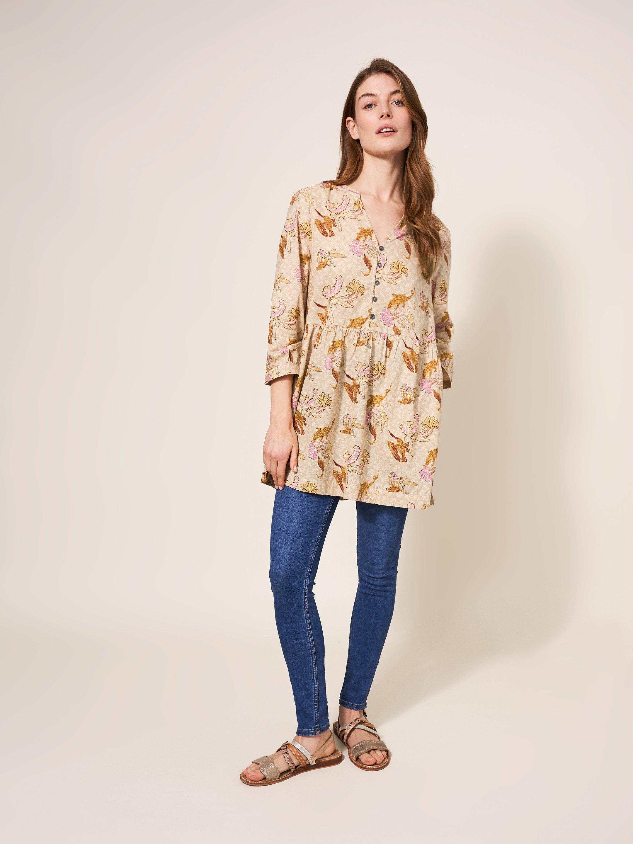 Daphne Tunic in NAT MLT - MODEL FRONT