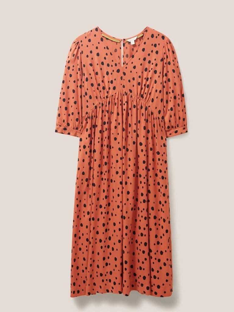Lucy Short Sleeve Midi Dress in PINK MLT - FLAT FRONT