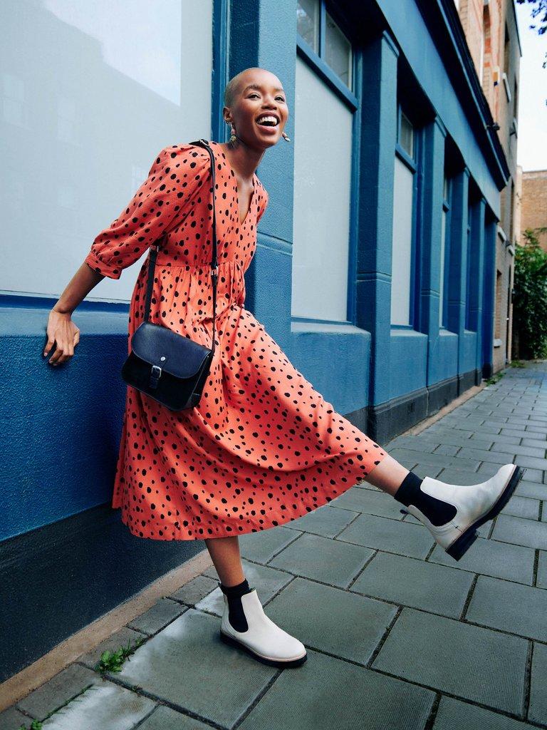 Lucy Short Sleeve Midi Dress in PINK MLT - MIXED