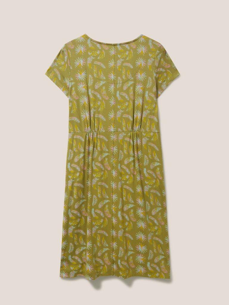 Tallie Jersey Dress in GREEN PR - FLAT BACK