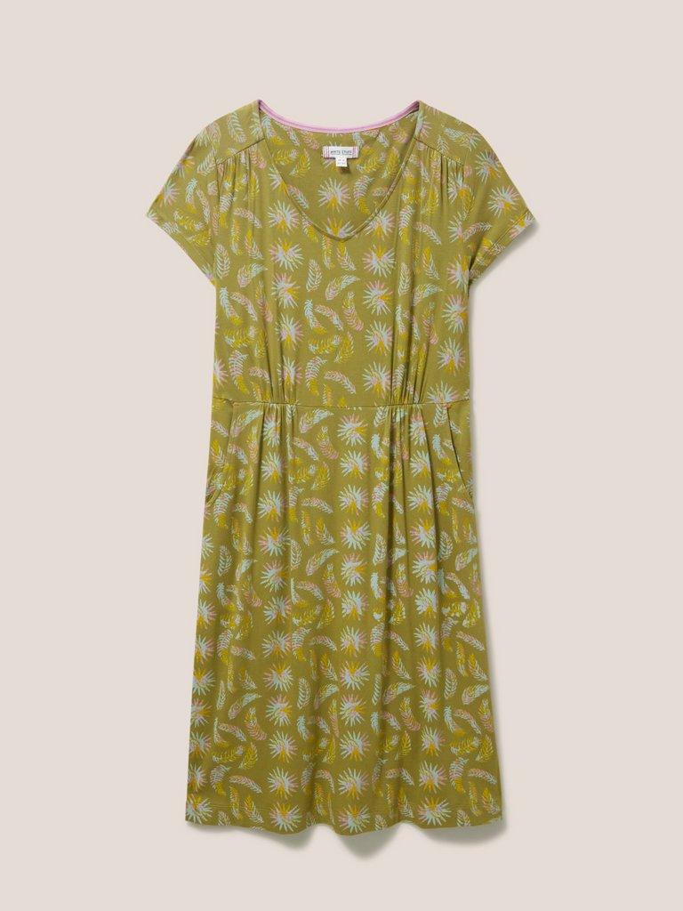 Tallie Jersey Dress in GREEN PR - FLAT FRONT