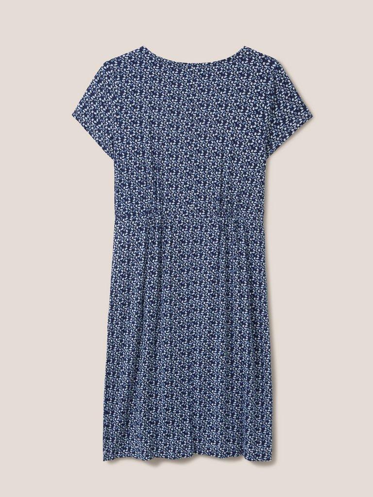 Tallie Jersey V Neck Dress in IVORY MLT - FLAT BACK