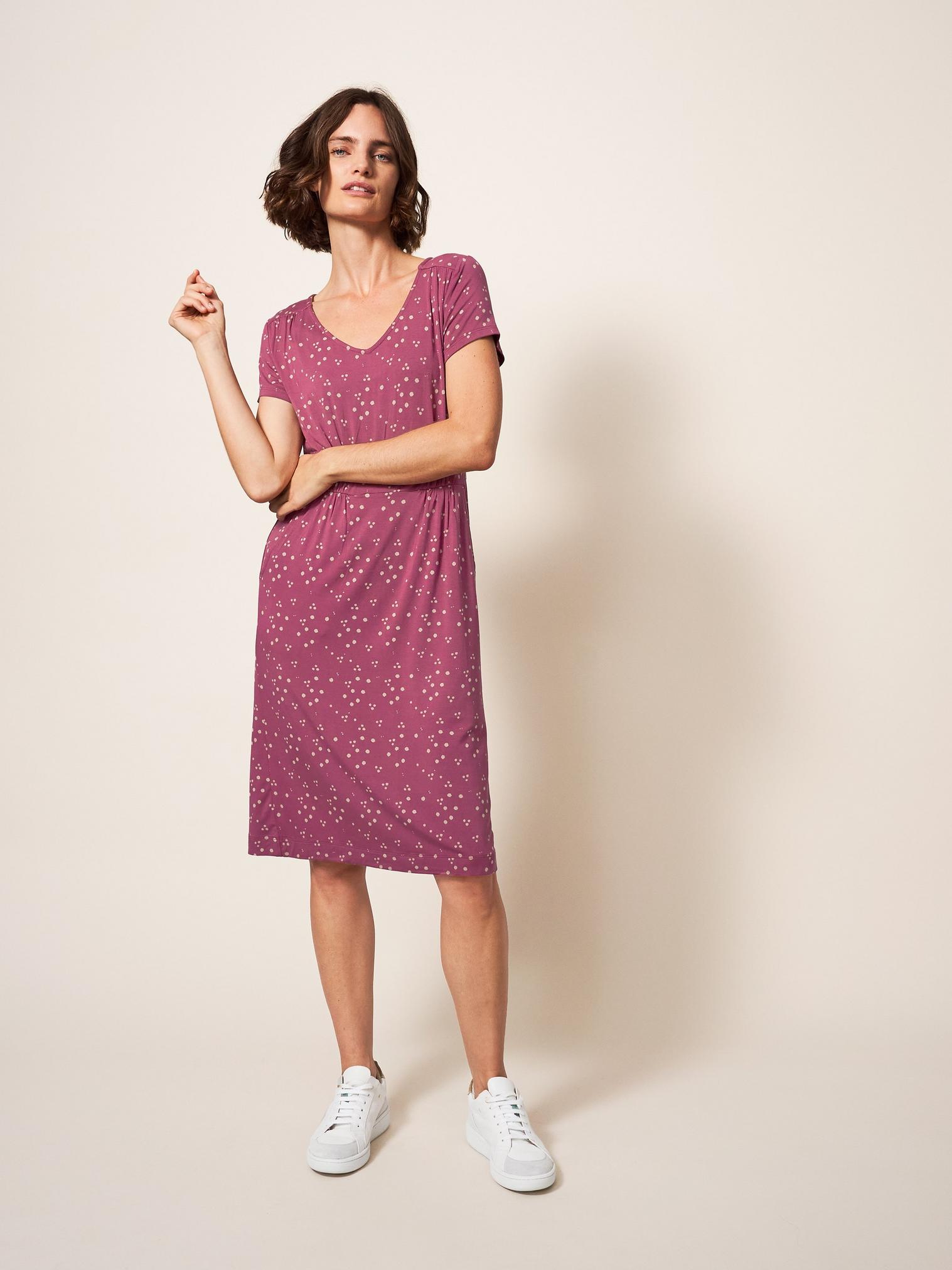 Tallie Jersey Dress in PLUM MLT - LIFESTYLE