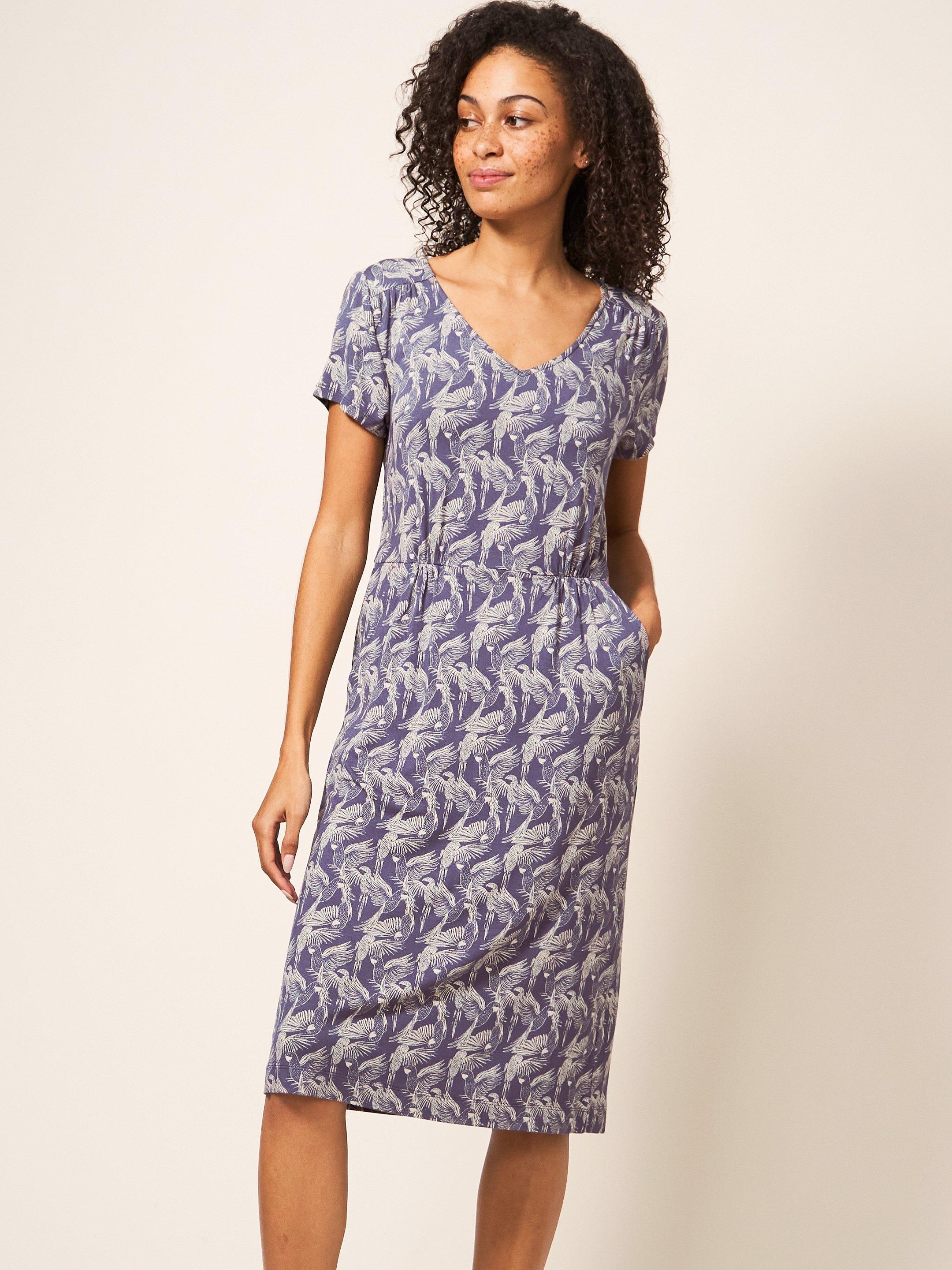 White stuff blue outlet dress